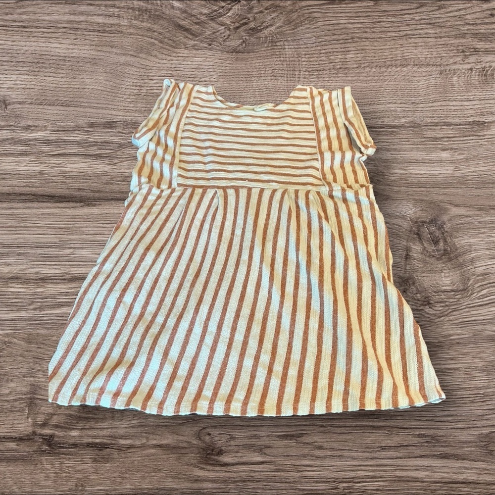 By Together Striped Short Sleeve Mini Dress / Tunic Top Size Large